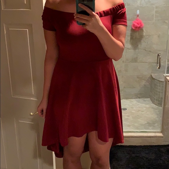 Maroon high low dress - Picture 5 of 5